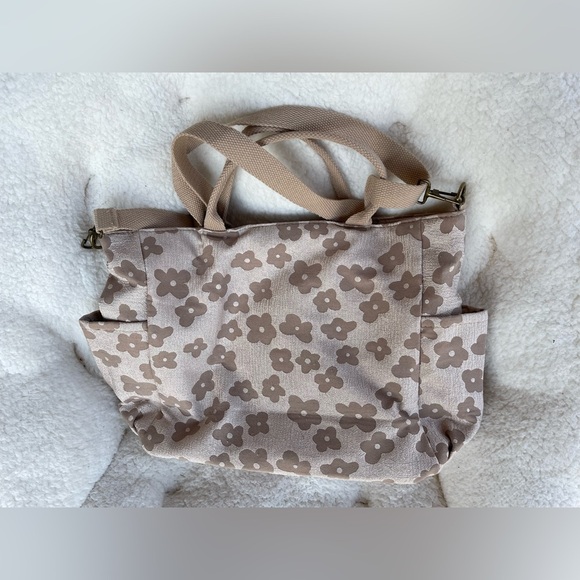 Floral Beige Swico Remado LargeCapacity Flower Printed Shoulder Bag - Picture 5 of 13